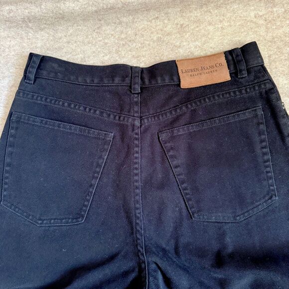 Vtg y2k Ralph Lauren black straight high rise jeans women’s 10 (fits 6/8) READ - Picture 6 of 10